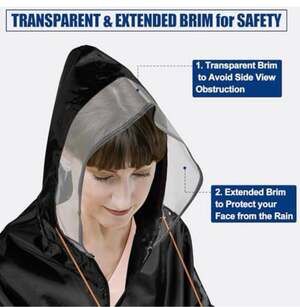 ZHOUMADE Heavy Duty 420D Oxford Mobility Scooter Rain Poncho